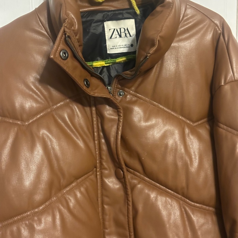 Zara Chestnut Puffer Jacket - Picture 3 of 8